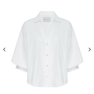 Brochu Walker, The Kate Shirt, Large, white, NWOT